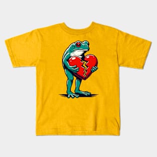 Frog with Broken Heart Kids T-Shirt